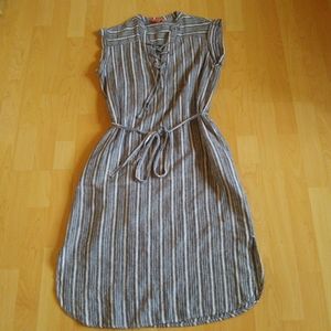 Pre-loved striped linen dress